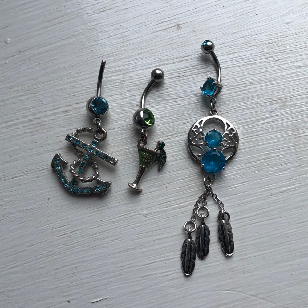 Three Piece Belly Ring Set!